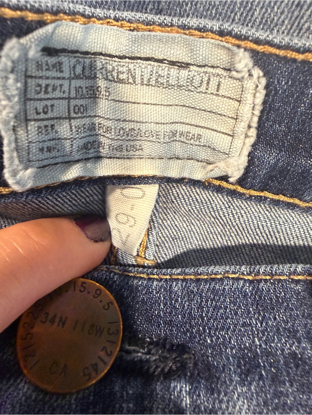 Current/Elliott The Stiletto Townie Jeans Size 29 Blue Skinny Stretch - Picture 11 of 14